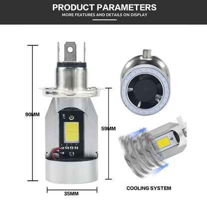 LumenEdge H4 AE – Lampadina LED H4 con Angel Eye integrato